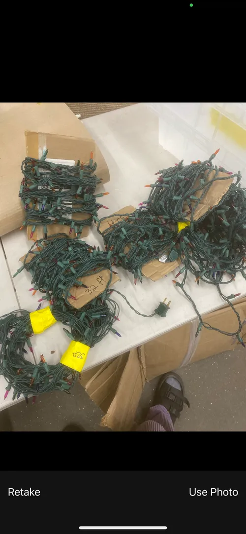 32' Green Wire Colored String Lights