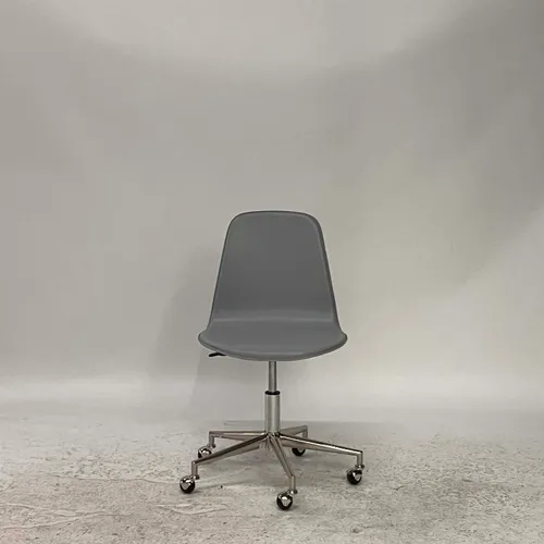 Gray & Chrome Armless Office Chair - SE3005