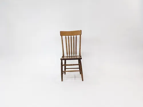 Wood Bow & Paddle Spindle Back Side Chair