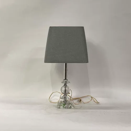 Traditional Glass Table Lamp with Gray Shade - LI106