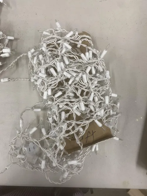 10' White Clear Icicle String Lights