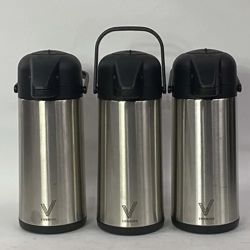 Stainless Steel Airpot Coffee Dispenser With Pump and Handle - KT145