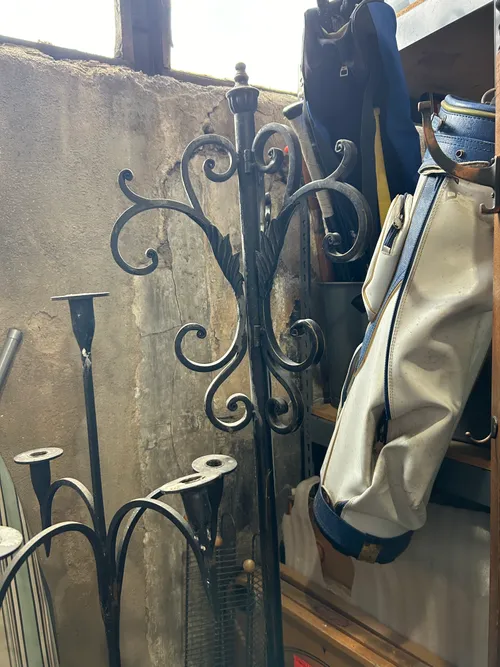 Black Swirly Metal Coatrack