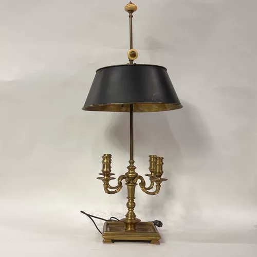 Antique Black & Brass Candelabra Table Lamp - LI117