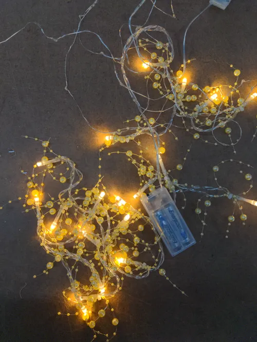 Battery-Operated Beaded String Lights