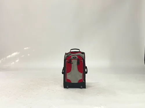 Red Gray & Black 3-Pocket Rolling Suitcase