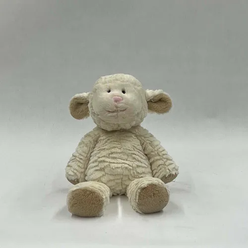 White Baby Sheep Stuffed Animal Pink Nose - MOB164