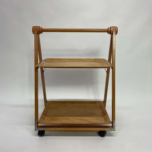 Rolling 2 Shelf Tray Rack - DEB495