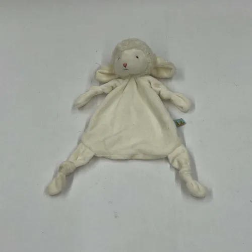 White Sheep Baby Blanket Toy - MOB183