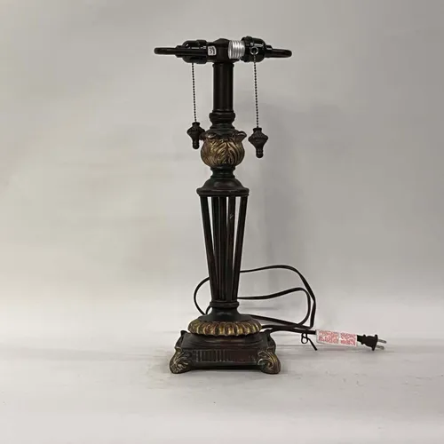 Brown & Gold Traditional 2-Light Table Lamp - LI297