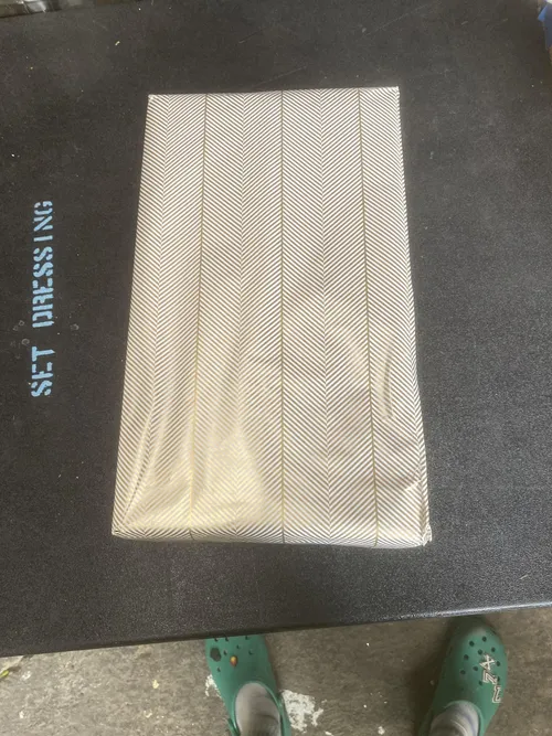 Gold Chevron Wrapped Present