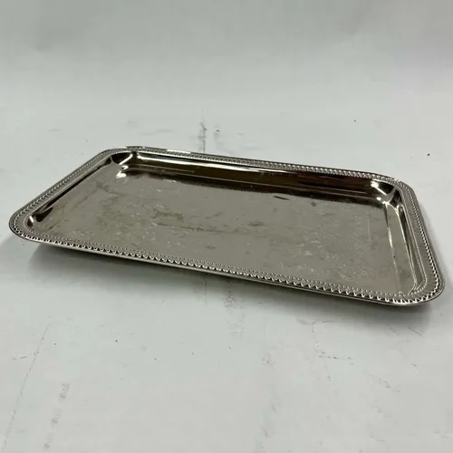 Antique Silver Engraved Tray - TR451