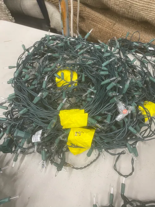25' Green Wire Clear String Lights