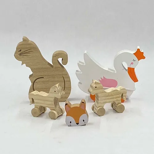 Assortment of Wood Animals - MOB145