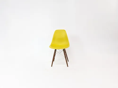 Canary Yellow Plastic Molded Eames Side Chair