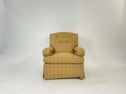 Golden Yellow Button Tufted Armchair