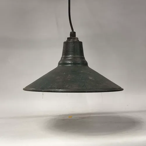 Aged Green Metal Pendant - LI536