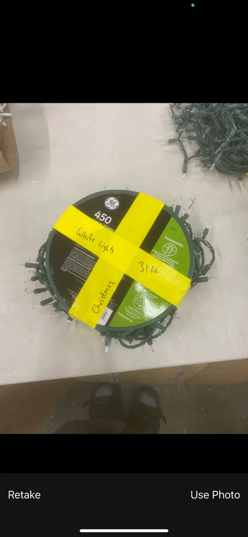 31' Green Wire Clear String Lights