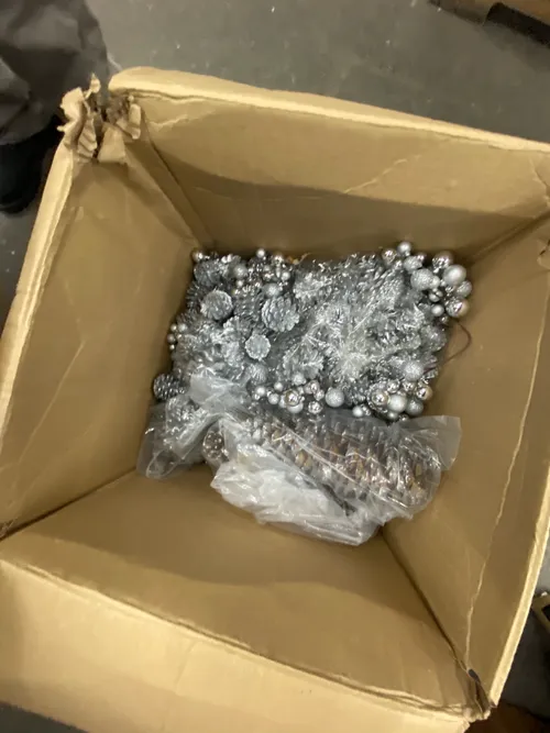 Box of Silver Pinecones