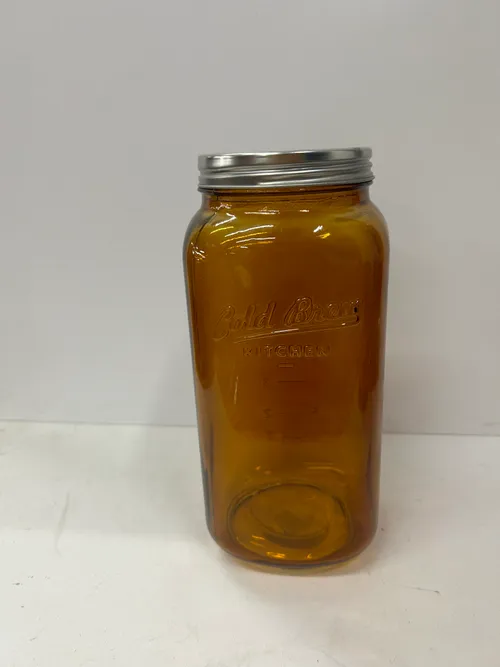 Large Amber Mason Jar