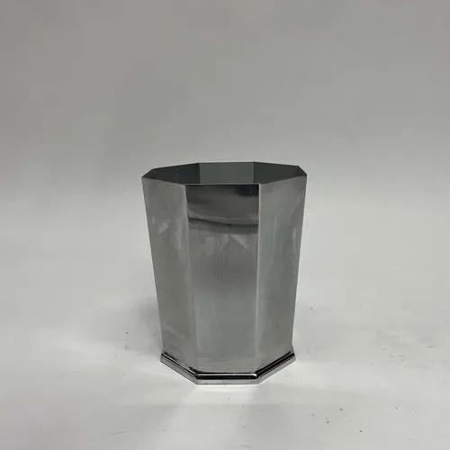 Silver Octagon Trash Bin - DEB485