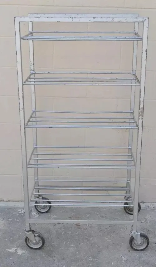 Rolling steel baker's cart 