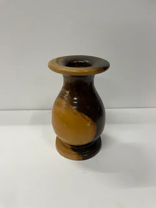 Two-Toned Wooden Vase