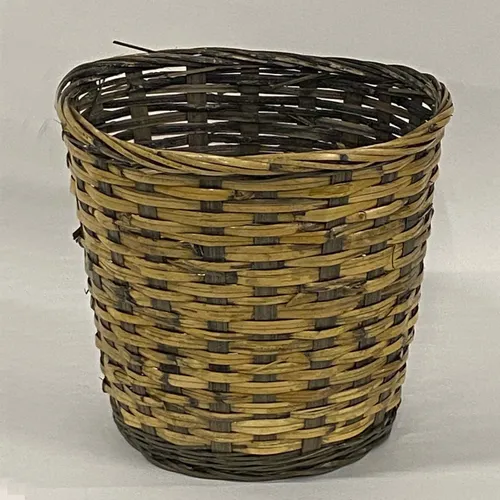 Two Tone Gray & Brown Wicker Basket - BSKT13