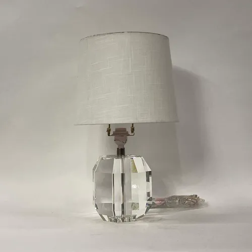 Crystal Gem Table Lamp with White Shade - LI125