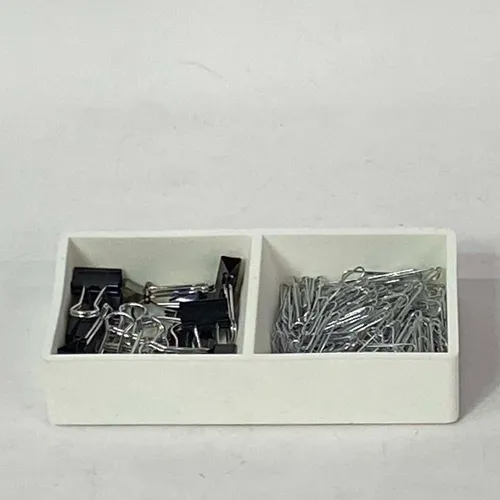 White Paper Clip & Binder Clip Holder - OFA723