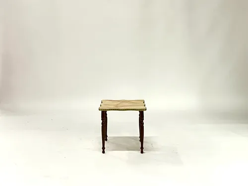 Marble Top Gold Edge Side Table