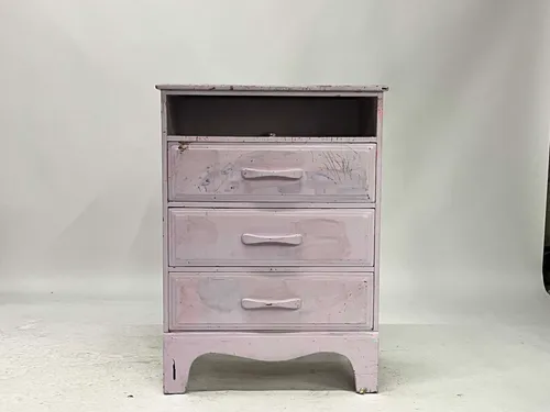 Distressed Purple 3-Drawer Dresser