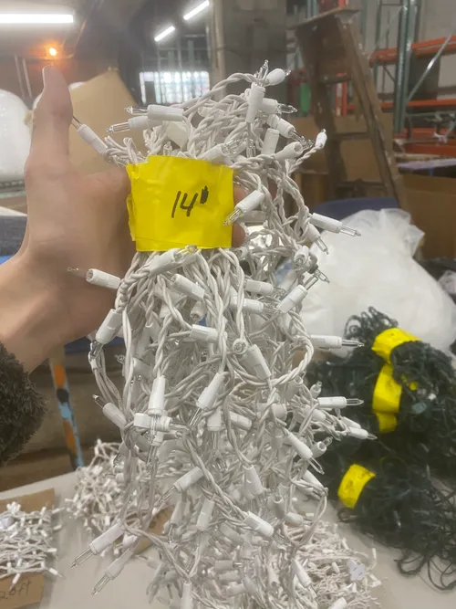 14' White Clear Icicle String Lights