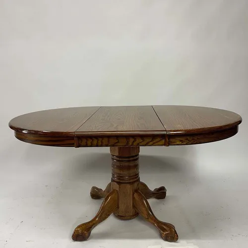 Round Dining Table With Clawfoot & Extension - DIB382