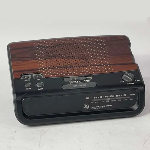 Wood With black Plastic 90's Alarm Clock - A786