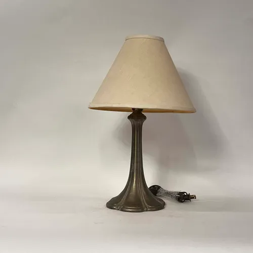 Antique Brass Table Lamp with Beige Shade - LI108