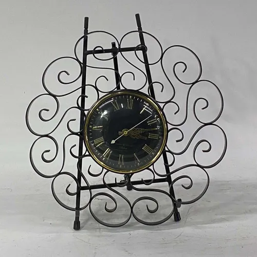Vintage Mid-Century GE Telechron Scroll Wall Clock - A751