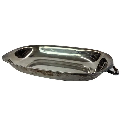 Antique Silver Serving Bowl with Handles - TR469