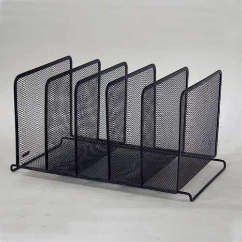 Black Metal Mesh Vertical File Organizer - OF243