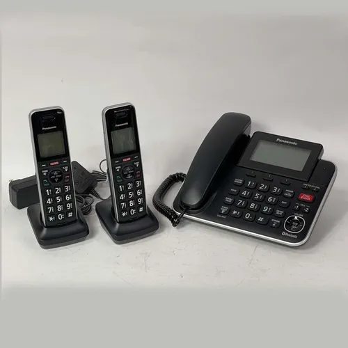 Set of Black Panasonic Corded & Cordless Phones - A811