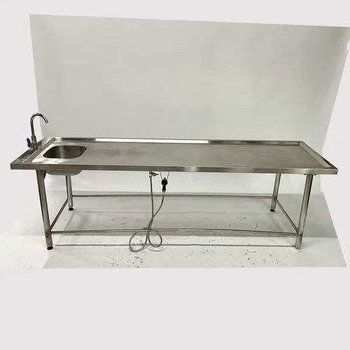 Stainless Steel Autopsy Table with Sink