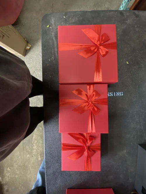 Red Gift Boxes- Set of 3