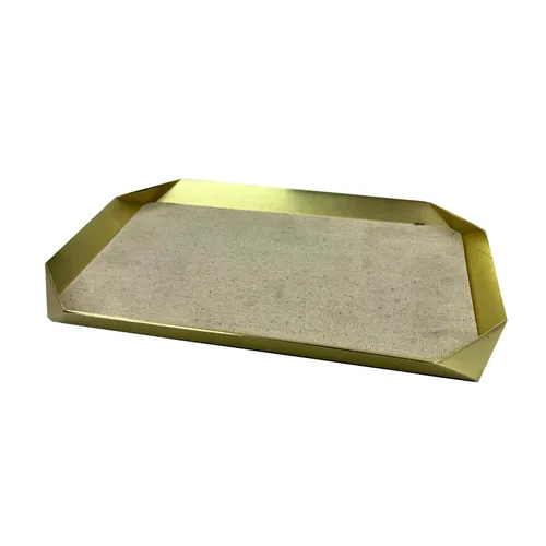 Gold & Canvas Display Tray - TR414