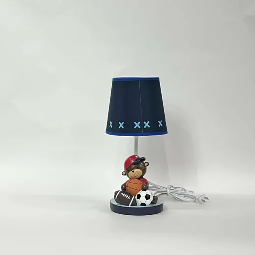 Children's Blue Teddy Bear Sports Table Lamp - LI10