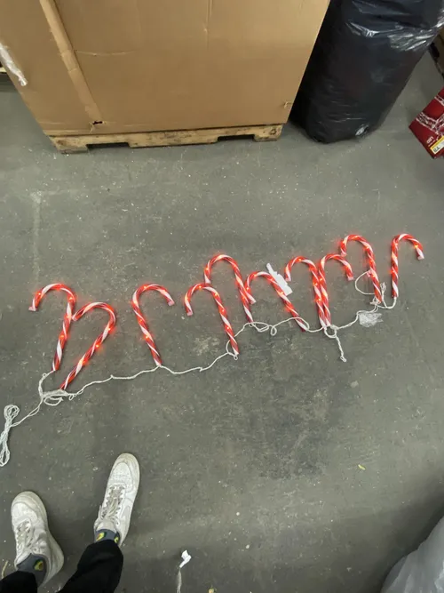 10ct Candy Cane Path Lights
