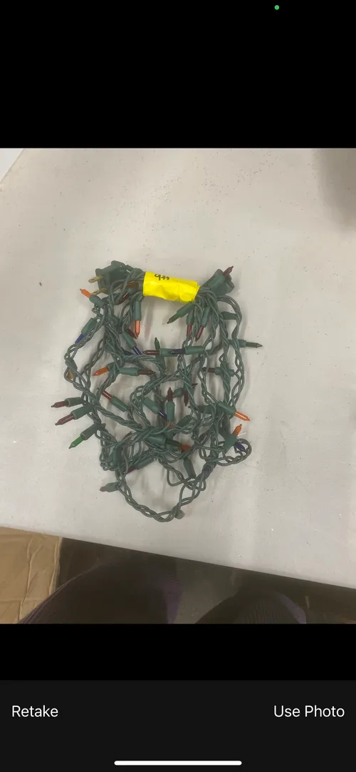 9' Green Wire Colored String Lights