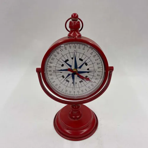 Red Clock & Compass - A885