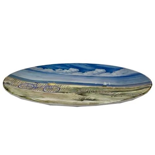 Plastic Ocean View Decorative Plate - TR440