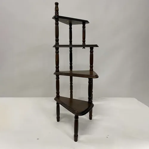 Dark Walnut 4-Tier Spiral End Table - TAB306