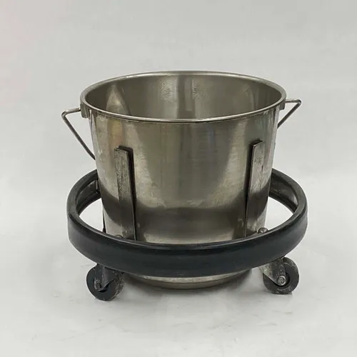 Stainless Steel Surgical Kick Bucket with Black Bumper - MOMD78